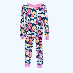 EUC HANNA ANDERSSON Organic Cotton Floral Long Pajama Set Sz  US 8